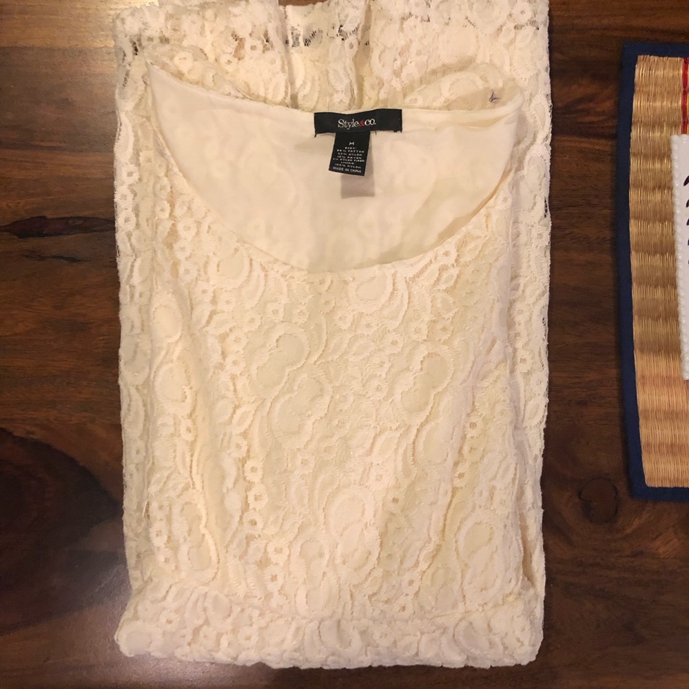 NEW style&co- white lace dress - Picture 5 of 5